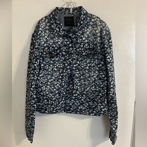 Joe's Jeans Blue Floral Jean Jacket girls size Large